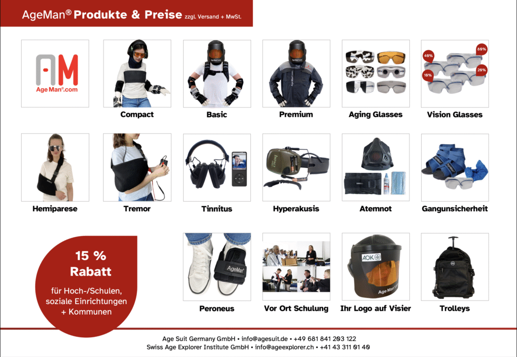 AgeSuitGermanyGmbH AgeMan AgingGlasses Alterssimulation Sehschwäche